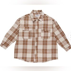Plaid Brown and Cream Women's Jacket/Shacket